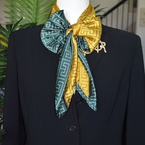 Miss Austin - Green & Yellow Square Scarf